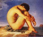  Hippolyte Flandrin Young Man Beside the Sea   1 oil painting